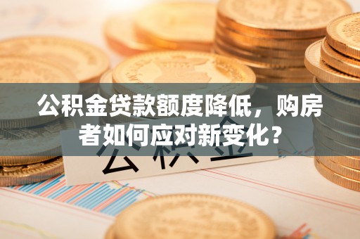 协助公积金贷款额度降低，购房者如何应对新变化？