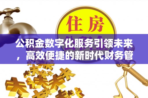 协助公积金数字化服务引领未来，高效便捷的新时代财务管理