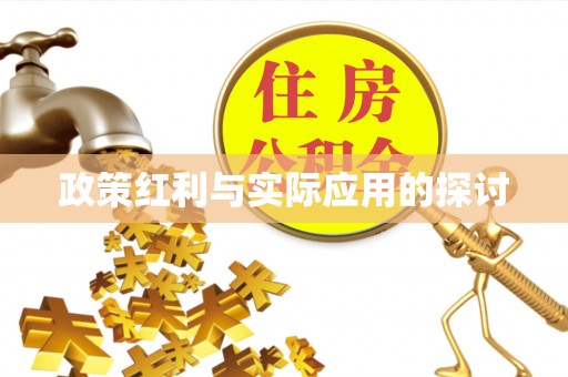 协助政策红利与实际应用的探讨