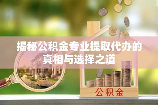 协助揭秘公积金专业提取代办的真相与选择之道