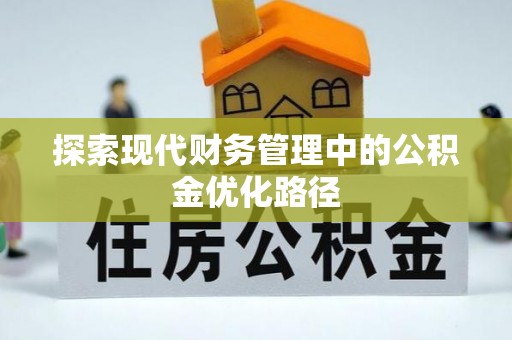 协助探索现代财务管理中的公积金优化路径