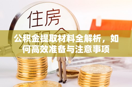 协助公积金提取材料全解析，如何高效准备与注意事项