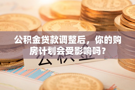 协助公积金贷款调整后，你的购房计划会受影响吗？