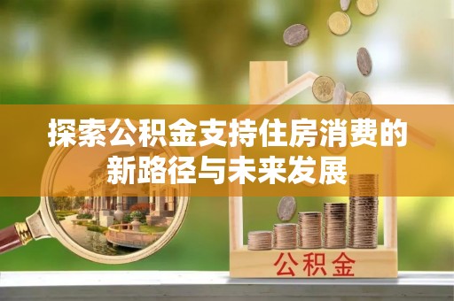 协助探索公积金支持住房消费的新路径与未来发展