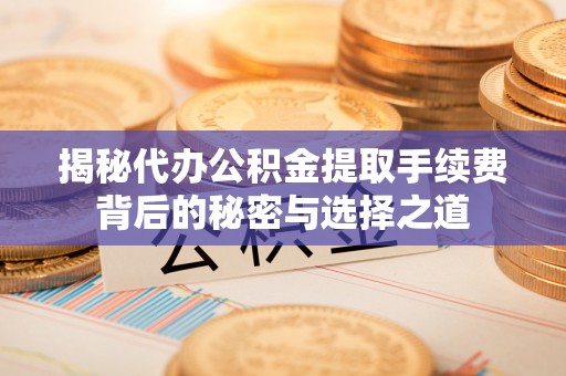 协助揭秘代办公积金提取手续费背后的秘密与选择之道